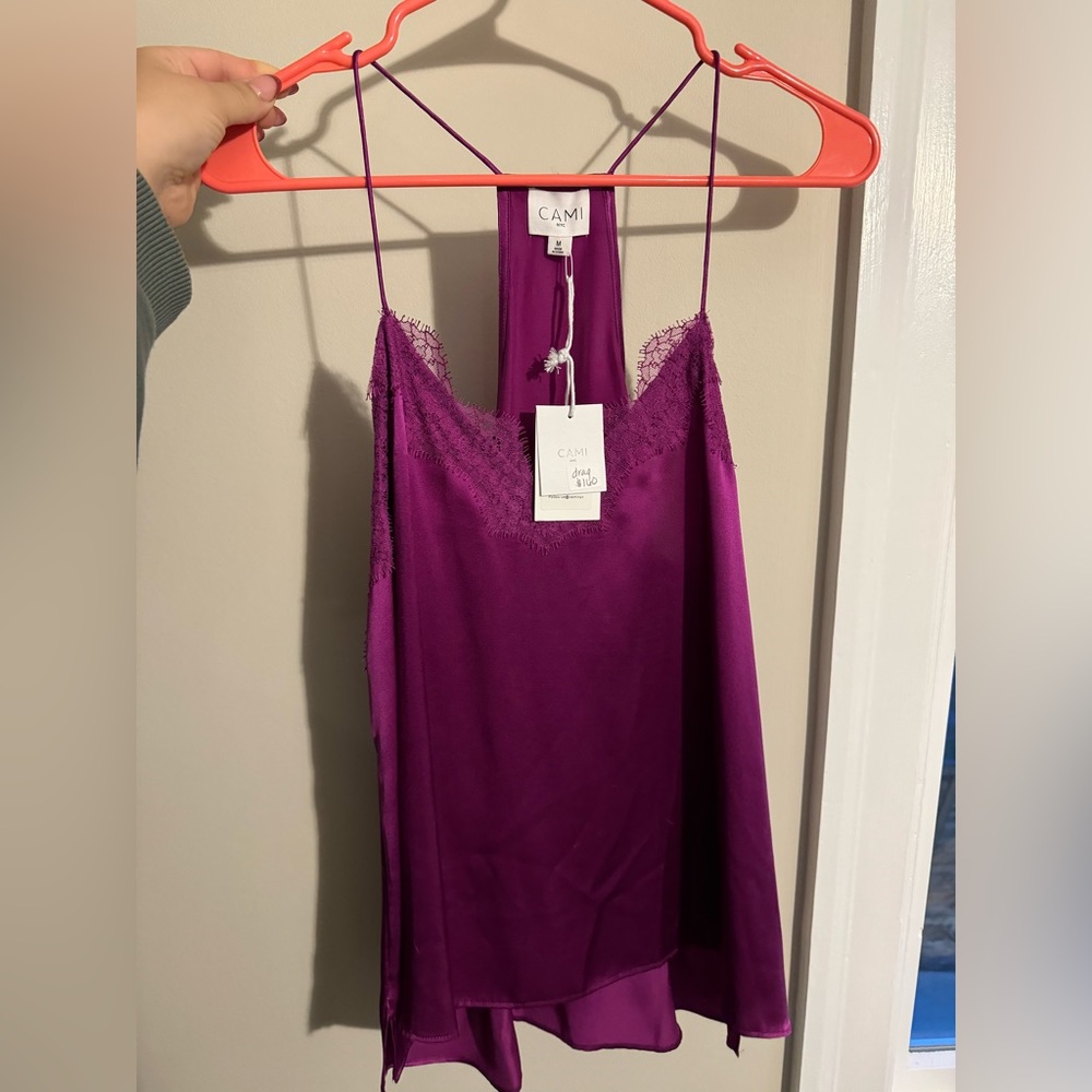Cami NYC silk racer back